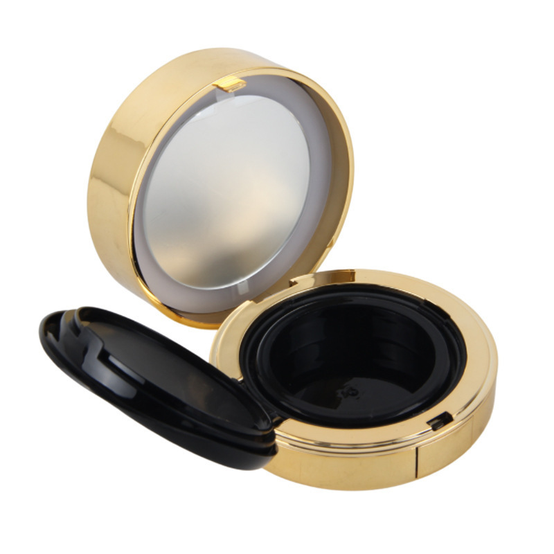 新款自带LED灯光双层气垫盒 便携补妆粉底液分装盒BB霜