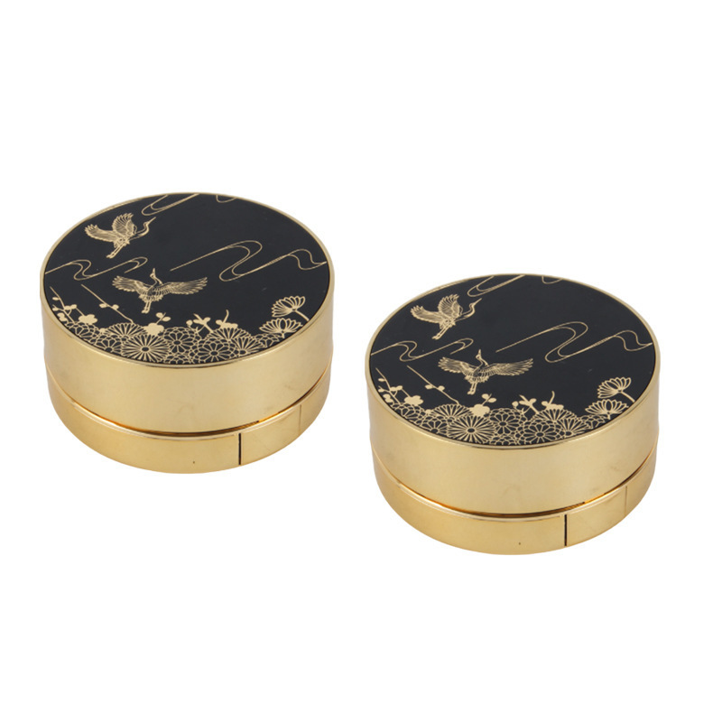 新款自带LED灯光双层气垫盒 便携补妆粉底液分装盒BB霜