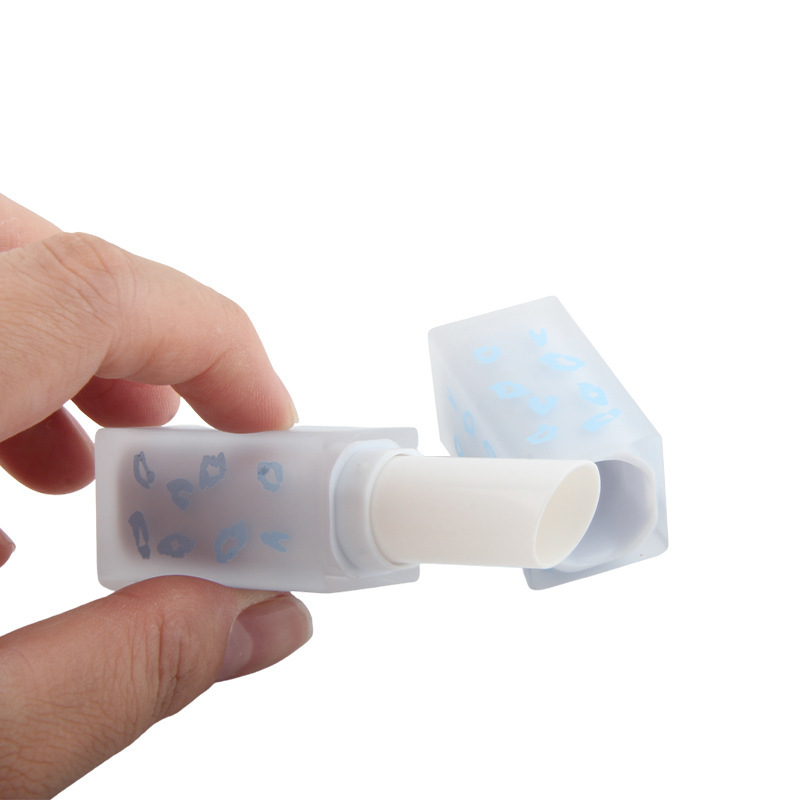 简约固体口红管包材斜口旋转塑料方形润唇膏空管化妆品包装壳